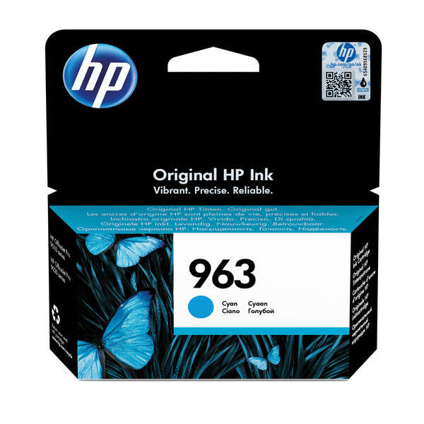 Cartuccia d'inchiostro originale HP 963 Ciano - 3JA23AE Cartuccia d'inchiostro originale HP 963 Ciano - 3JA23AE