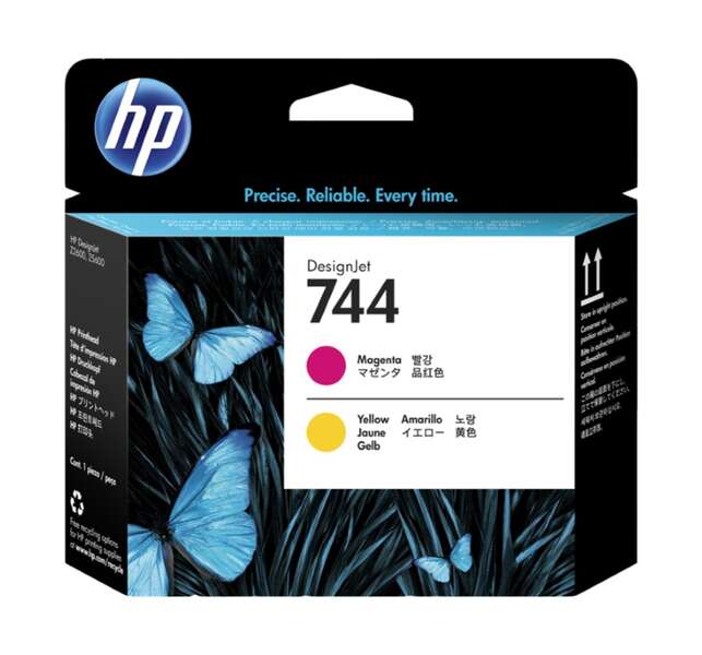 HP 744 Magenta/Giallo Testina di stampa originale - F9J87A HP 744 Magenta/Giallo Testina di stampa originale - F9J87A
