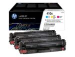 HP CF411X/CF412X/CF413X Confezione da 3 cartucce toner originali - 410X
