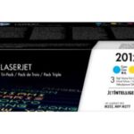 HP CF401X/CF402X/CF403X Confezione da 3 cartucce toner originali - 201X