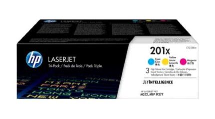 HP CF401X/CF402X/CF403X Confezione da 3 cartucce toner originali - 201X