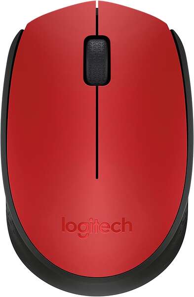 Logitech M171 Mouse wireless 1000 dpi - 3 pulsanti - Utilizzo ambidestro - Colore rosso