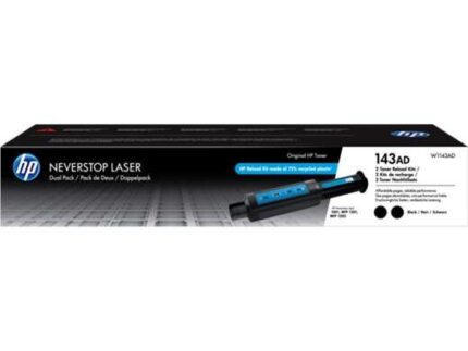 HP W1143A Nero Confezione da 2 kit di ricarica toner originali - 143A