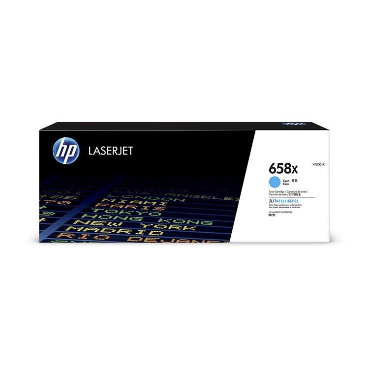 Cartuccia toner originale HP W2001X Ciano - 658X Cartuccia toner originale HP W2001X Ciano - 658X
