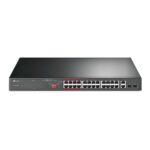 Switch TP-Link 24 porte 10/100 Mbps + 2 porte Gigabit PoE+ - Non gestibile - Modalità isolamento/priorità - Plug & Play