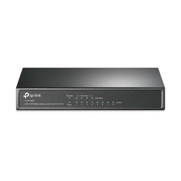 Switch PoE da tavolo TP-Link con 8 porte a 10/100 Mbps Switch PoE da tavolo TP-Link con 8 porte a 10/100 Mbps