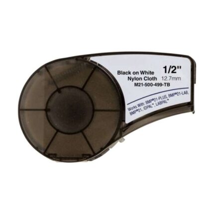 Brady M21-500-499-TB Nastro per etichette generiche in nylon - Testo nero su sfondo bianco - Larghezza 12