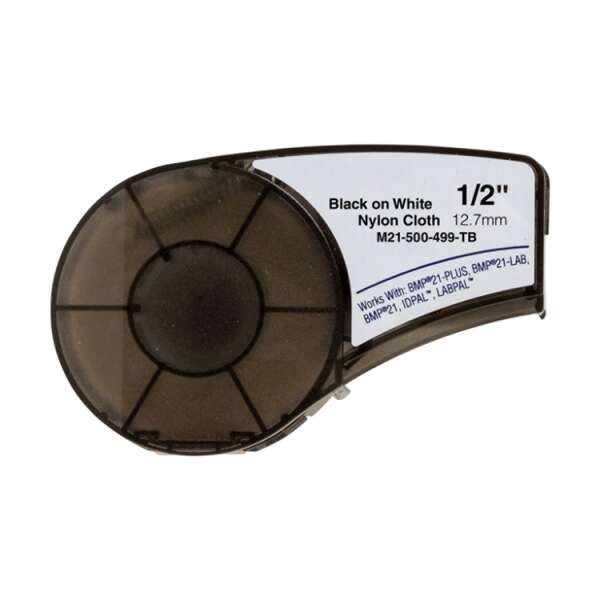 Brady M21-500-499-TB Nastro per etichette generiche in nylon - Testo nero su sfondo bianco - Larghezza 12 Brady M21-500-499-TB Nastro per etichette generiche in nylon - Testo nero su sfondo bianco - Larghezza 12