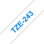 Brother TZe243 Nastro laminato generico per etichette - Testo blu su sfondo bianco - Larghezza 18 mm x 8 metri