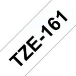 Brother TZe161 Nastro laminato generico per etichette - Testo nero su sfondo trasparente - Larghezza 36 mm x 8 metri