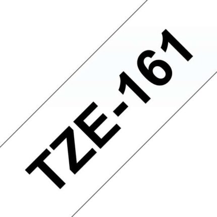 Brother TZe161 Nastro laminato generico per etichette - Testo nero su sfondo trasparente - Larghezza 36 mm x 8 metri