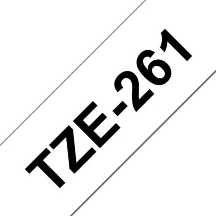 Brother TZe261 Nastro laminato generico per etichette - Testo nero su sfondo bianco - Larghezza 36 mm x 8 metri