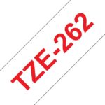Brother TZe262 Nastro laminato generico per etichette - Testo rosso su sfondo bianco - Larghezza 36 mm x 8 metri