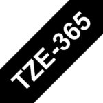 Brother TZe365 Nastro laminato generico per etichette - Testo bianco su sfondo nero - Larghezza 36 mm x 8 metri