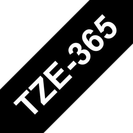 Brother TZe365 Nastro laminato generico per etichette - Testo bianco su sfondo nero - Larghezza 36 mm x 8 metri