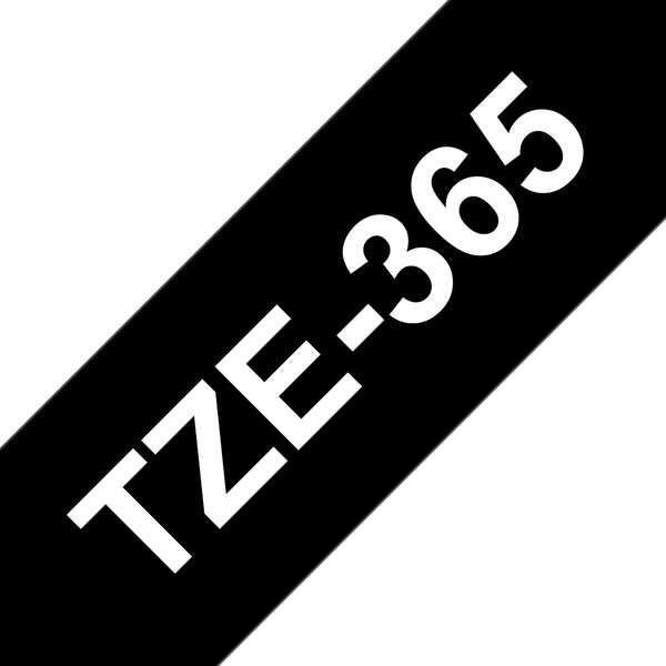 Brother TZe365 Nastro laminato generico per etichette - Testo bianco su sfondo nero - Larghezza 36 mm x 8 metri Brother TZe365 Nastro laminato generico per etichette - Testo bianco su sfondo nero - Larghezza 36 mm x 8 metri