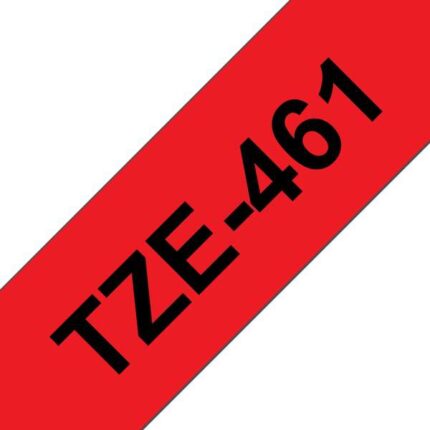 Brother TZe461 Nastro laminato generico per etichette - Testo nero su sfondo rosso - Larghezza 36 mm x 8 metri