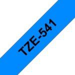 Brother TZe541 Nastro laminato generico per etichette - Testo nero su sfondo blu - Larghezza 18 mm x 8 metri