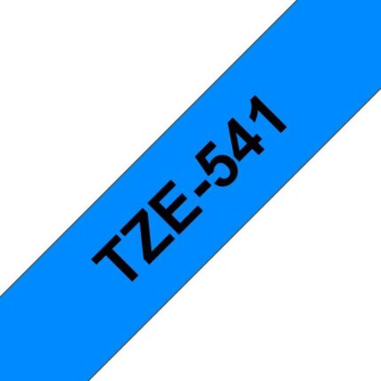 Brother TZe541 Nastro laminato generico per etichette - Testo nero su sfondo blu - Larghezza 18 mm x 8 metri
