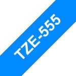 Brother TZe555 Nastro laminato generico per etichette - Testo bianco su sfondo blu - Larghezza 24 mm x 8 metri