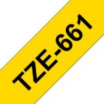 Brother TZe661 Nastro laminato generico per etichette - Testo nero su sfondo giallo - Larghezza 36 mm x 8 metri