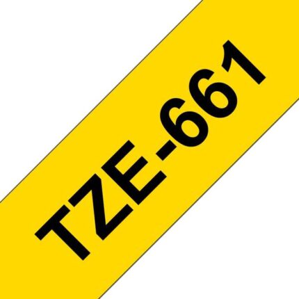 Brother TZe661 Nastro laminato generico per etichette - Testo nero su sfondo giallo - Larghezza 36 mm x 8 metri