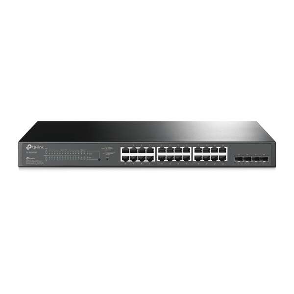 TP-Link Omada Switch Smart Gigabit JetStream - 24 porte PoE+ - 4 slot SFP - Montaggio su rack TP-Link Omada Switch Smart Gigabit JetStream - 24 porte PoE+ - 4 slot SFP - Montaggio su rack
