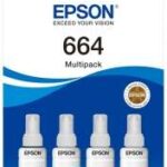 Epson 664 Confezione da 4 flaconi di inchiostro originale C13T664640