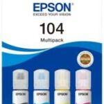 Epson 104 Confezione da 4 flaconi di inchiostro originale - C13T00P640