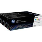 HP CE321A/CE322A/CE323A Confezione da 3 cartucce toner originali - 128A