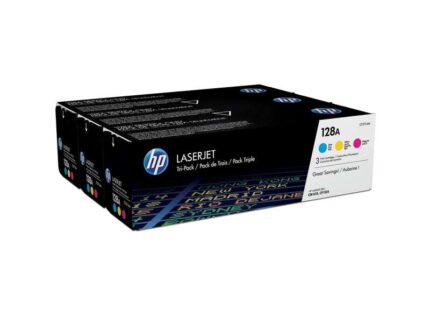HP CE321A/CE322A/CE323A Confezione da 3 cartucce toner originali - 128A