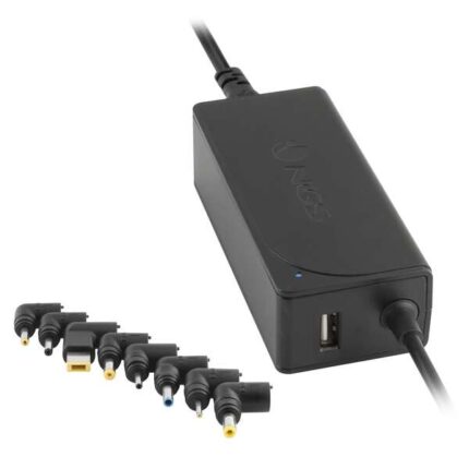 Caricabatterie universale automatico NGS per laptop 45W - 8 adattatori - 1x USB - Indicatori LED