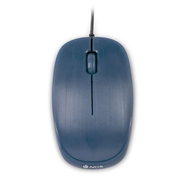 NGS Flame Mouse USB 1000 dpi - 3 pulsanti - Utilizzo ambidestro - Colore blu NGS Flame Mouse USB 1000 dpi - 3 pulsanti - Utilizzo ambidestro - Colore blu