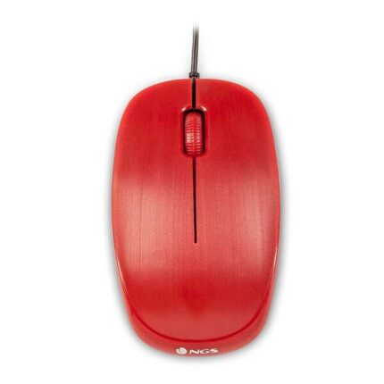 NGS Flame Mouse USB 1000 dpi - 3 pulsanti - Ambidestro - Colore rosso