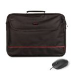 NGS Bureau Pack Custodia per laptop 16" + Mouse USB 800dpi - Interno imbottito - 2 scomparti e tasca esterna - Colore nero