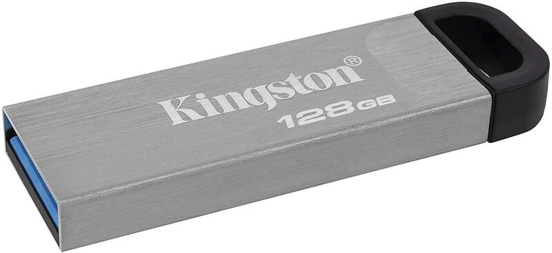 Kingston DataTraveler Kyson Memoria USB 128 GB - 3.2 Gen 1 - 200 MB/s in lettura - Design metallico - Colore argento (pendrive) Kingston DataTraveler Kyson Memoria USB 128 GB - 3.2 Gen 1 - 200 MB/s in lettura - Design metallico - Colore argento (pendrive)