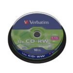 Verbatim CD-RW riscrivibile 8-12x 700 MB (confezione da 10 unità)