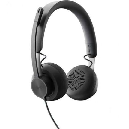 Logitech Zone Wired MS Teams Cuffie con microfono pieghevole USB-C - Archetto regolabile - Cuscinetti imbottiti - Comandi sul cavo - Cavo intrecciato da 1