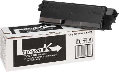 Kyocera TK590 Nero Cartuccia toner originale - 1T02KV0NL0/TK590K Kyocera TK590 Nero Cartuccia toner originale - 1T02KV0NL0/TK590K