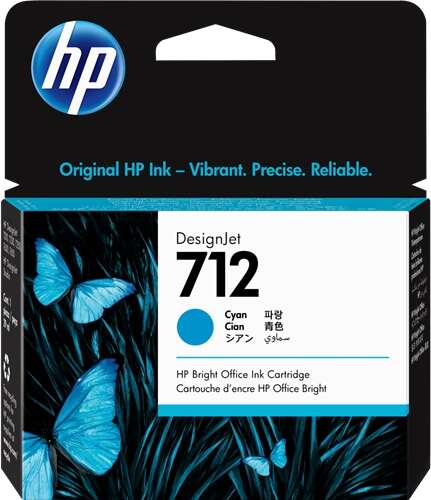 Cartuccia d'inchiostro originale HP 712 Ciano - 3ED67A Cartuccia d'inchiostro originale HP 712 Ciano - 3ED67A