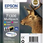 Epson T1306 Confezione da 3 cartucce d'inchiostro originali - Ciano