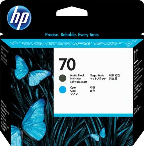 HP 70 Nero opaco/Ciano Testina di stampa originale - C9404A HP 70 Nero opaco/Ciano Testina di stampa originale - C9404A