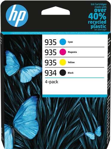HP 934 + 935 Confezione da 4 cartucce d'inchiostro originali - 6ZC72AE