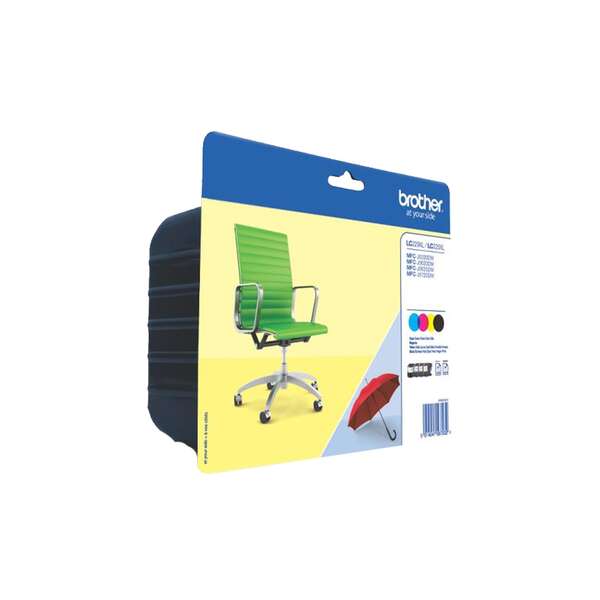 Brother LC229XL/LC225XL Confezione da 4 cartucce d'inchiostro originali - LC229XLVALBP Brother LC229XL/LC225XL Confezione da 4 cartucce d'inchiostro originali - LC229XLVALBP