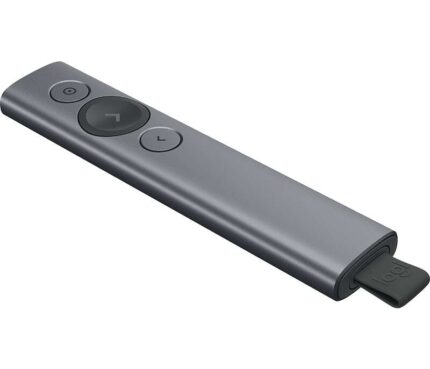 Logitech Spotlight Presentatore wireless - Raggio d'azione 30 m - Vibrazione - Colore acciaio
