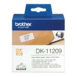 Brother DK11209 - Etichette originali pretagliate per indirizzi piccoli - 29x62 mm - 800 unità - Testo nero su sfondo bianco