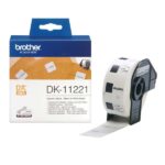 Brother DK11221 - Etichette originali pretagliate quadrate - 23x23 mm - 1000 unità - Testo nero su sfondo bianco