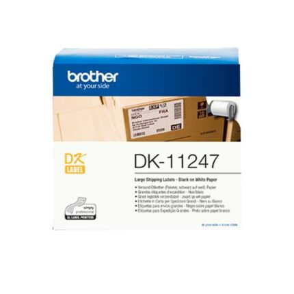 Brother DK11247 - Etichette originali pretagliate per grandi spedizioni - 103x164 mm - 180 unità - Testo nero su sfondo bianco