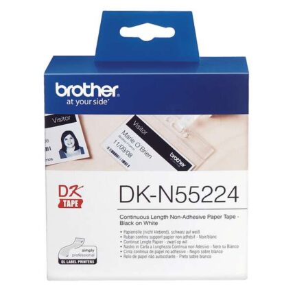 Brother DKN55224 - Etichette non adesive originali di dimensioni personalizzate - Larghezza 54 mm x 30