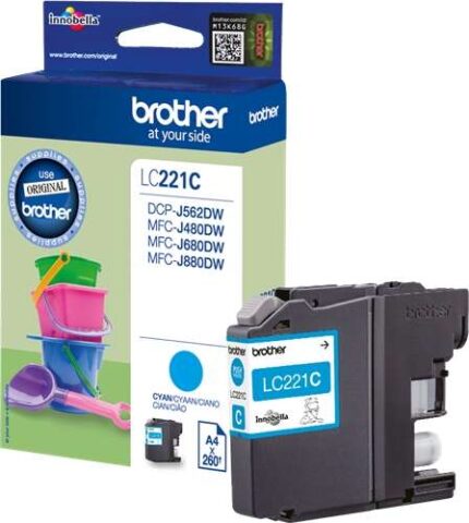 Cartuccia d'inchiostro originale Brother LC221 Ciano - LC221CBP